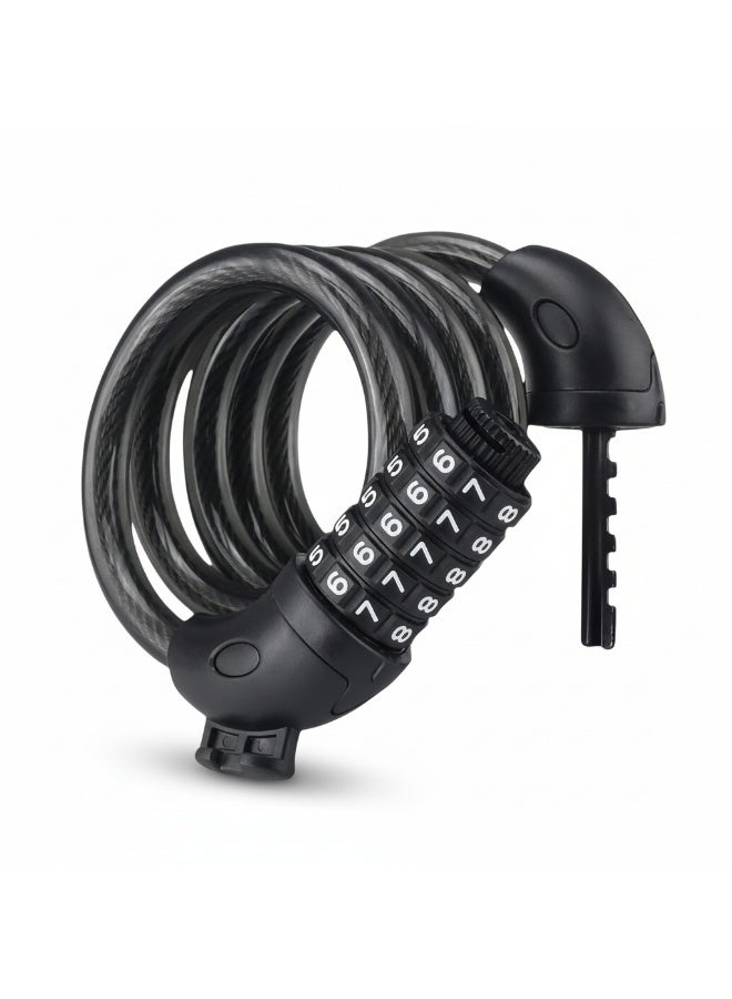 MOHAMED ABO ELGOUKH Abo ElGoukh& Maxlerz®  5-Digit Combination Bike Lock | Heavy-Duty Internal Steel Cable with Protective Plastic Coating | Resettable Code Security Lock for Bicycles, Scooters, Gates, and Equipment - Image 3